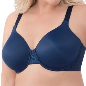 Vanity Fair 40D Bra Beauty Back Underwire Full Figure Coverage Lace 76380 Blue
